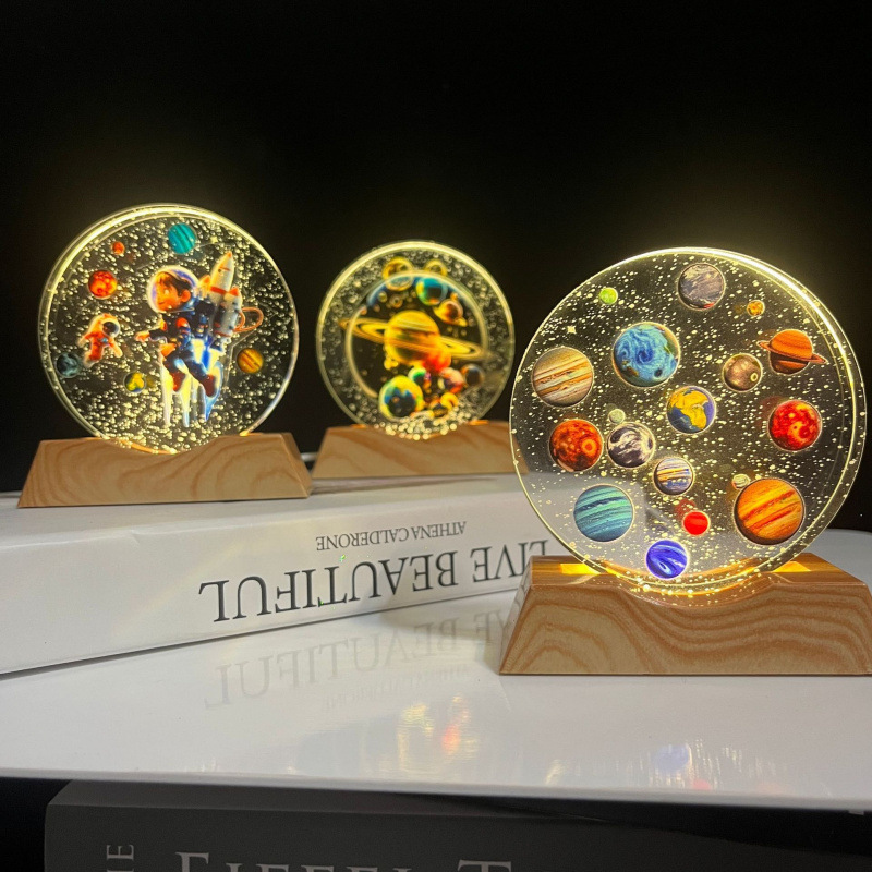 跨境热款发光水晶球小夜灯3D内雕情人节圣诞创意礼物|undefined
