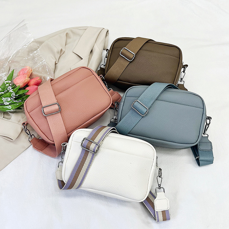 Bolso de mujer de moda 2024, PU color sólido, bandolera pequeño, bolso de hombro cuadrado, venta transfronteriza