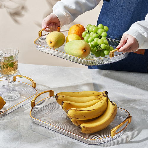 European golden rectangular tray fruit tray tea tray pastry tray cake tray jewelry box tray plate cake stand