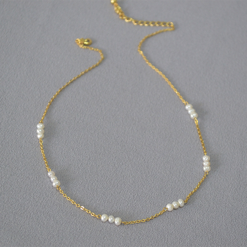 Acier Au Titane Style Simple Perle Géométrique Collier display picture 6