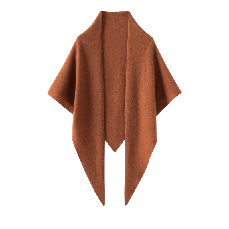 Cashmere triangle scarf, shawl, women's wool knitted warm scarf, outerwear for autumn and winter, new cape, versatile shawl