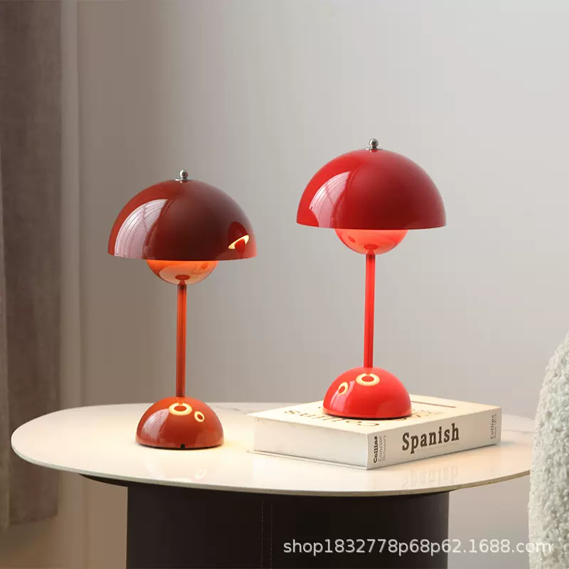 定制丹麦花苞台灯复古台灯美式台灯充电台灯触摸北欧装饰台灯