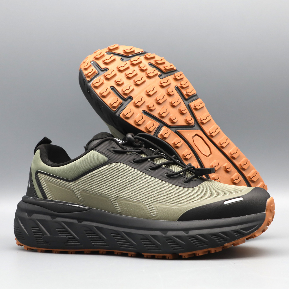 Outdoor Running Shoes for Men in Autum Thick-Soled Cushioning Lightweight Non-Slip Sports Shoes Low-Cut Water-Repellent Hiking Shoes for Men