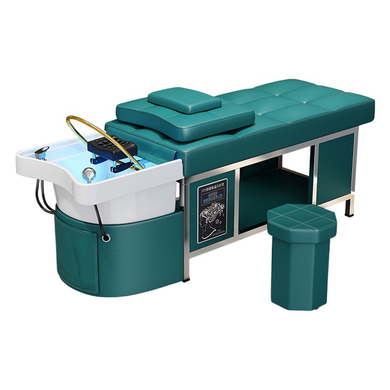 Cama de champú, suministro directo, lavabo de cerámica, cama de champú, circulación de agua, fumigación, cama de champú, cama de salón de belleza, transfronterizo