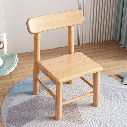 Kids Back Support Chair Household Student Learning Chair Door Entry Shoe Bench Kindergarten Preschool Baby Chair Solid Wood Small Footstool