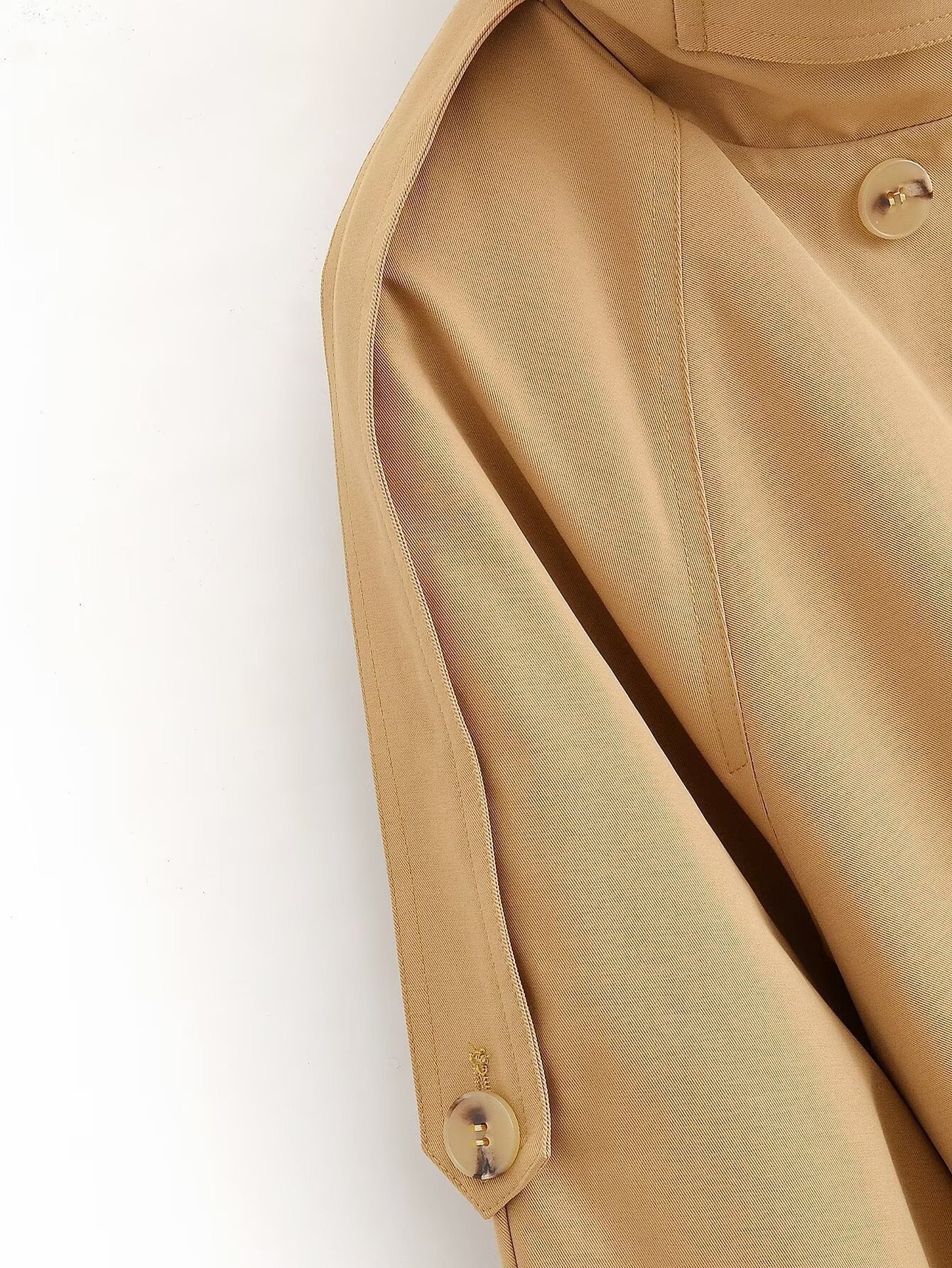 Trench corto da donna con collo alto giacca alla moda_voghion.com