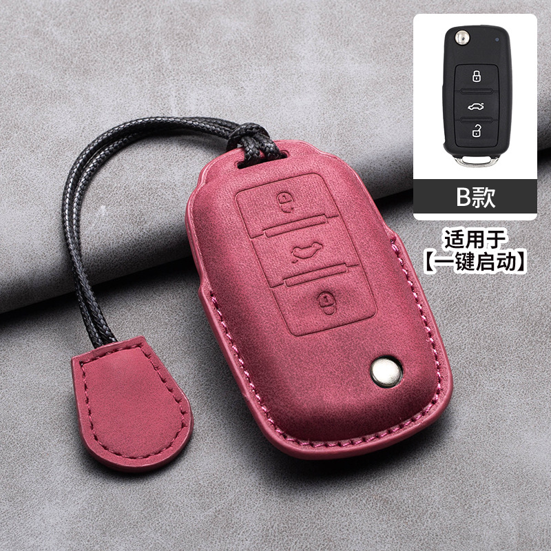 Volkswagen (type b volcanic red + leather rope)