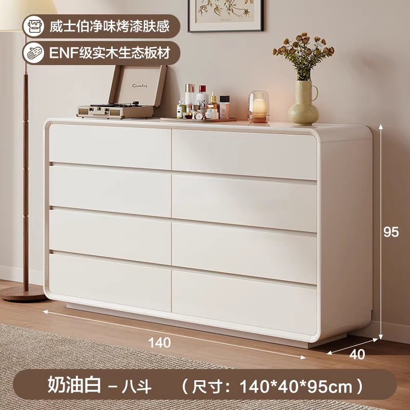 Cloud porcelana madera maciza armario de tocador una en una mesa de maquillaje dormitorio moderno simple 2025 nuevo gabinete de almacenamiento trasero de cama