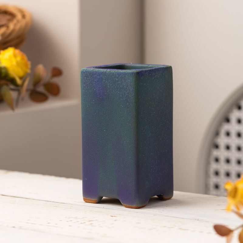 High-Looking Succulent Flowerpot, Ceramic Kiln-Turned Frosted Shape, Simple Desktop Small Pot, Stoneware, Breathable, Creative and Personalized