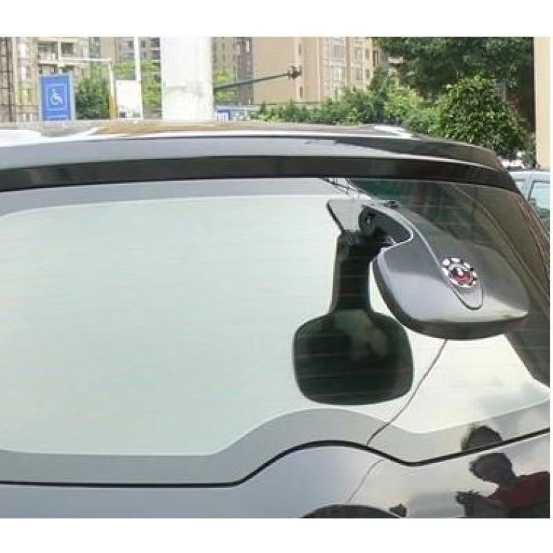 Qìchē Car Tailgate Ground Mirror Wide Angle Rearview Mirror Blind Spot (Large field of view rear view auxiliary mirror) - black