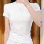 夏季修身短袖花语t恤