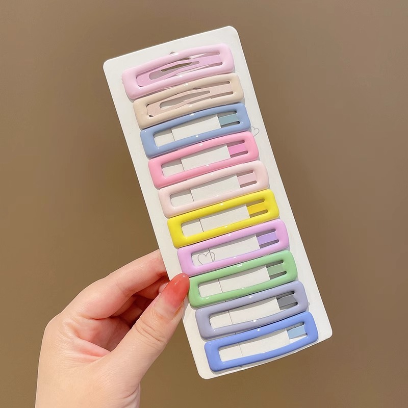 Horquilla de color dopamina, clip de pico de pato de cabello roto coreano femenino, horquilla de sentido avanzado y2k, clip lateral con flequillo, tocado