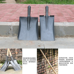 Steel Shovel with Thickened Blade, Full Steel Shovel, Flat-Head Shovel, Manganese Steel Coal Shovel, Square-Head Shovel, Wooden Handle Snow Shovel, Farming Iron Shovel Manufacturer, Sharp Shovel
