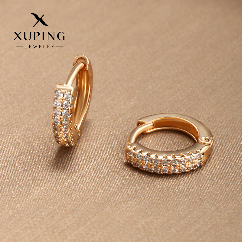 Xuping retro estilo ruso auriculares aretes de aleación de cobre clásico chapado 18k simple estilo transfronterizo auriculares mujeres