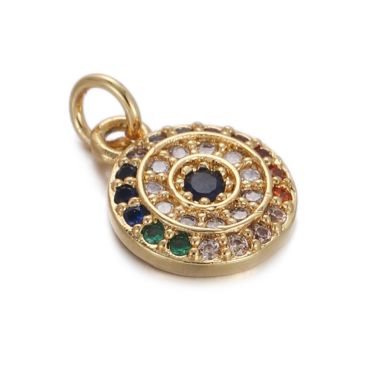 4g Weight Pendant Jewelry Making Type Gold Plated Plating Material Zircon Inlay Material 1 Piece Quantity Holiday, Daily Occasion Copper Material Geometric, Star, Moon Pattern Women's Gender Enamel Design Simple Style Style 1 Piece Copper Zircon Gold Plated Geometric Star Moon Pendant 27