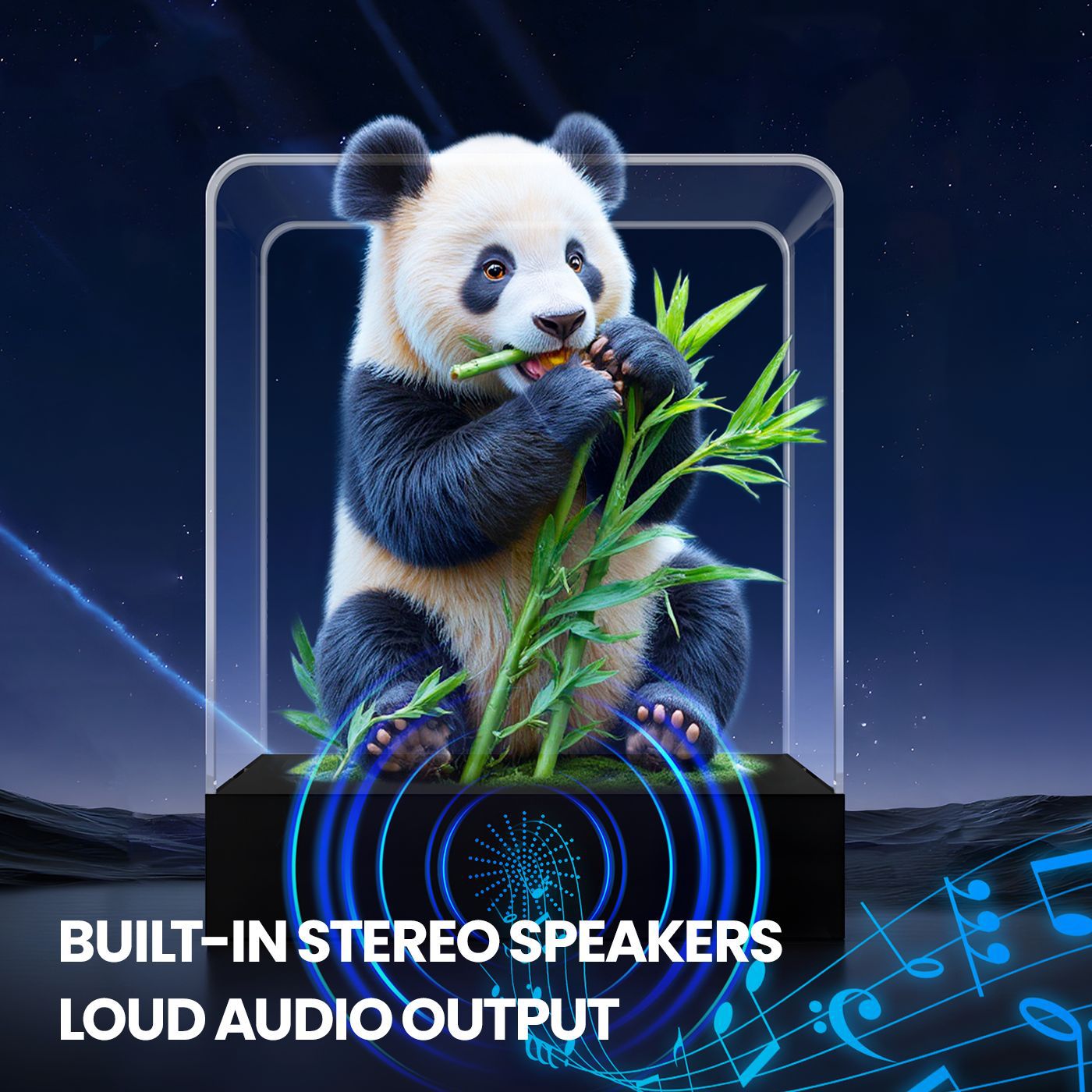 Caja de proyección holográfica 3D de escritorio compacta y exquisita para mostrar objetos virtuales en movimiento 3D