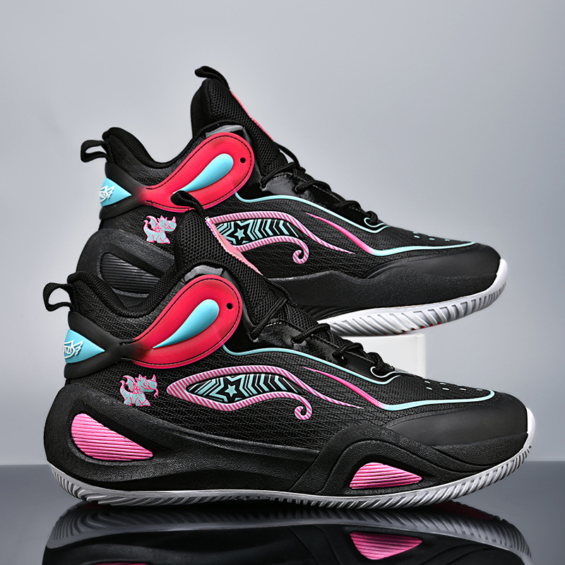Zapatillas de baloncesto para hombre 2025 otoño nuevo estilo adolescente amortiguación calzado deportivo profesional zapatillas de deporte de combate real zapatos de estudiante