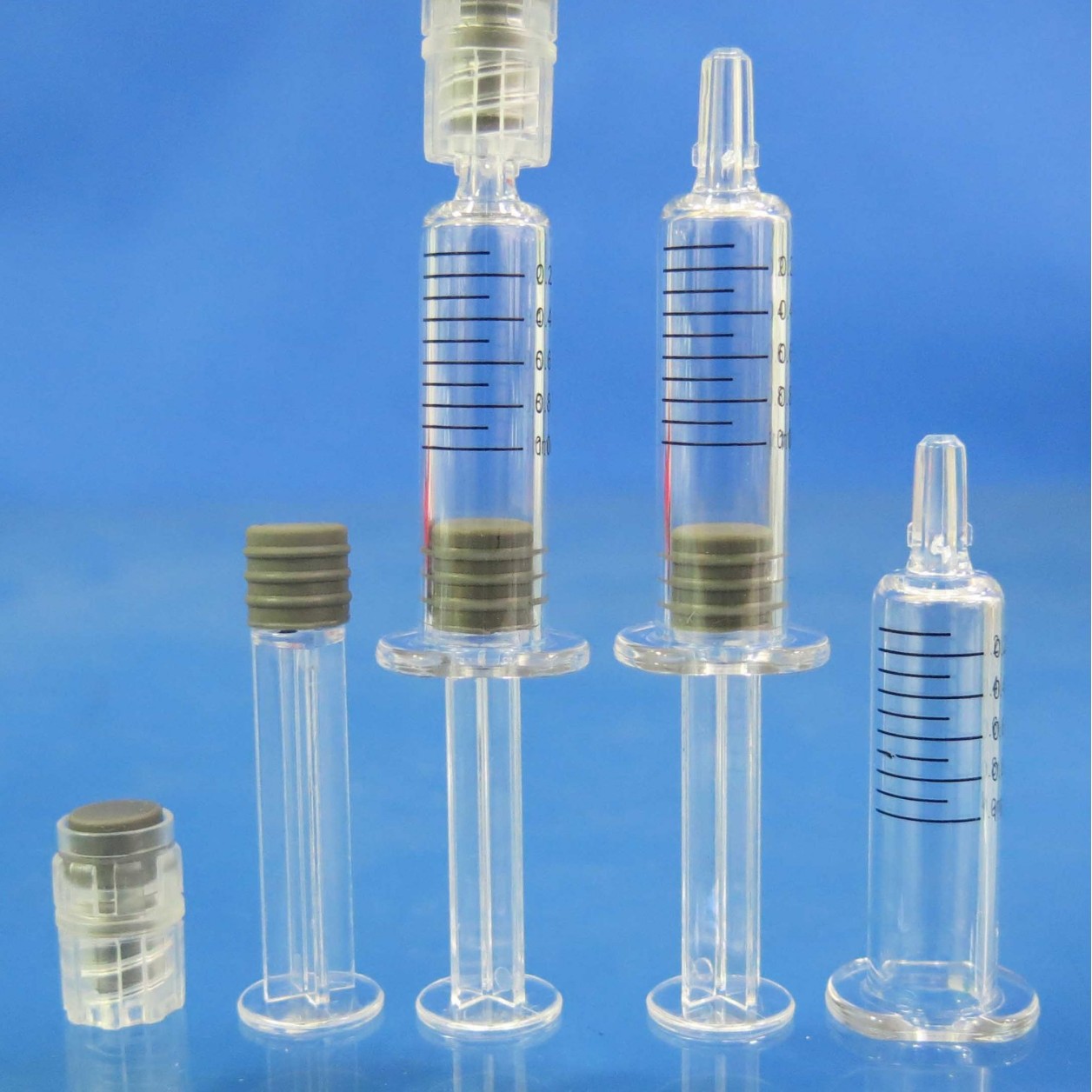 刻度1ML水光针管蛋白精华液化妆品包材苏合香草本精油涂抹注射管