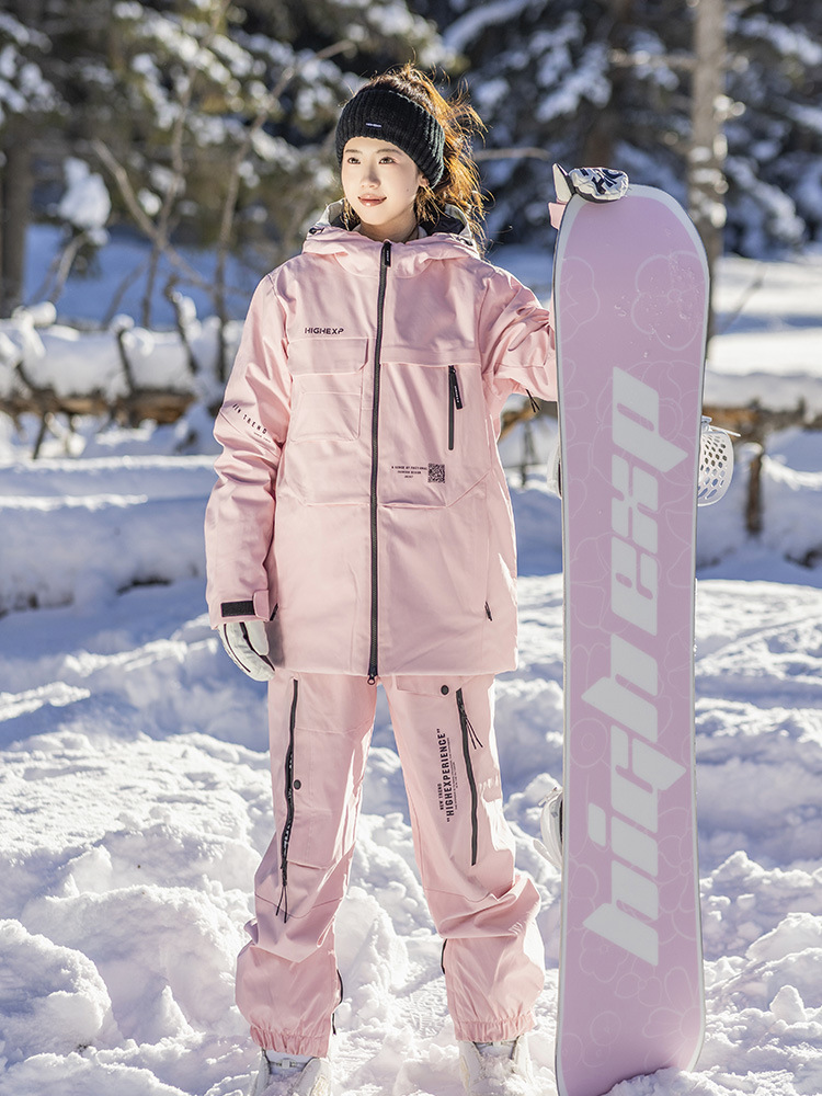 Zhigao nuevo conjunto de ropa de esquí impermeable a prueba de viento para mujeres ropa de esquí de monopatía cálida para hombres ropa de esquí de doble tablero para mujeres comercio exterior