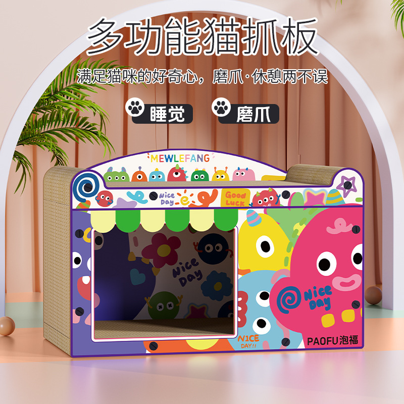 Pequeño monstruo sofá gato villa nido para mascotas marco de escalada para gatos muebles de gato lindo nido para gatos multifuncional tabla de agarre para gatos al por mayor