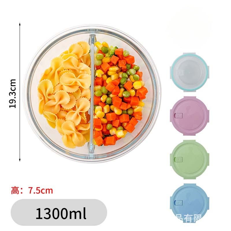 Recipiente para conservar alimentos, tazón de vidrio de borosilicato de alta calidad, recipiente hermético para refrigerador, frasco sellado, apto para horno y microondas, lonchera de gran venta