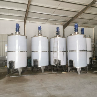 定制304不锈钢酱料混合罐 5吨夹套加热搅拌罐 高剪切乳化罐