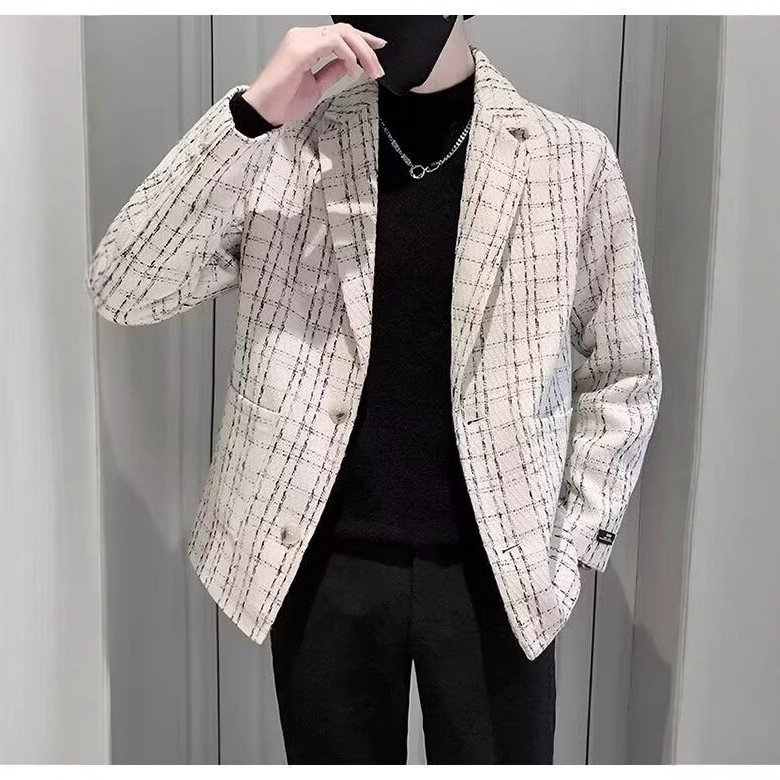 Suit Collar Long Sleeve regular Lazy Spring Summer Autumn Elegant Fashion Trend Spring Autumn Micro Loose Suit Jacket New