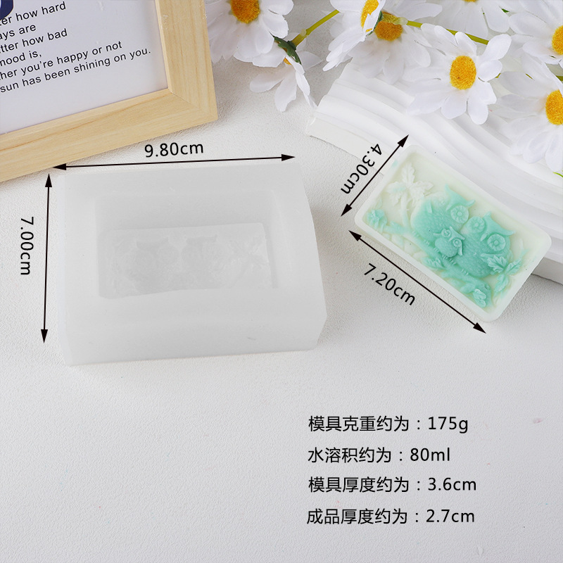 Herramientas de horneado búho molde de chocolate molde de silicona molde de jabón de silicona líquida fábrica directa