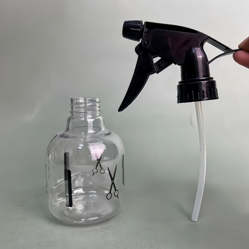Botella de aerosol de pistola cuadrada al por mayor barbería tijeras de plástico barbería tijeras de riego jardinería botella de aerosol