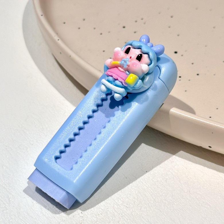 Borrador de dibujo animado, borrador telescópico lindo creativo, pintura de arte de escuela primaria, corrección de escritura, borrador de lápiz