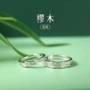 情侣款小众s925纯银对戒