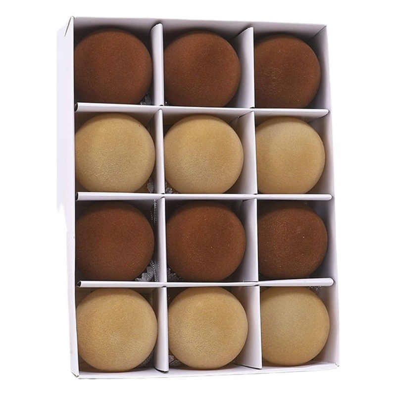 Nuevo flocado bola de Navidad pet plástico ornamento de Navidad 6cm12PCS varios colores colgante de árbol de navidad