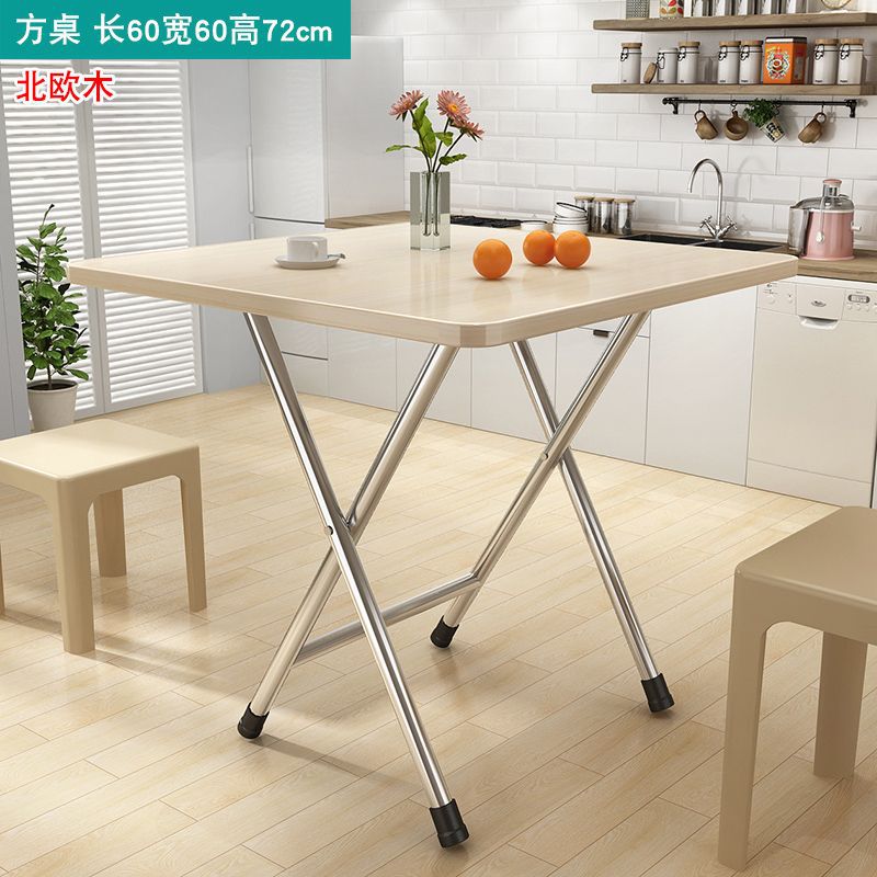 Mesa plegable mesa de comedor plegable simple mesa de comedor casera pequeña mesa de alquiler de habitaciones puestos de mesa de comedor simple de tipo pequeño