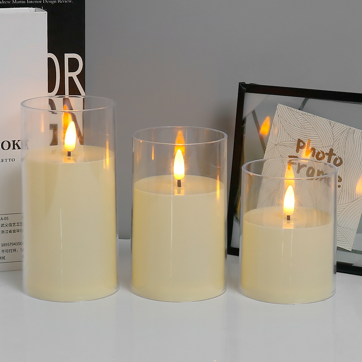 총알 아이보리 화이트 투명 3종 세트