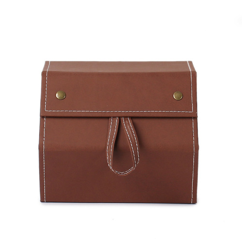 Multifunctional Foldable Eyeglass Storage Box, Entryway Multi-Compartment Jewelry Gift Box, Retro High-Grade PU Leather Eyeglass Case