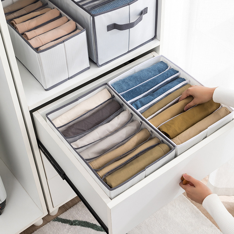 Pvcニットネットセーターズボン収納ケース服ズボン整理箱家庭用たんす引き出し式分格収納かご|undefined