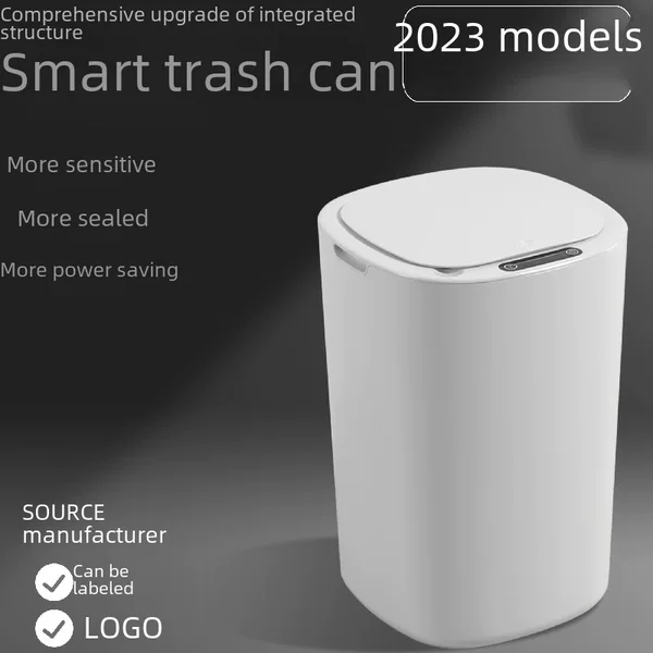 Smart Induction Trash Bin Automatic Flip Garbage Sorting Home Office Kitchen Bathroom Medical Trash Bin