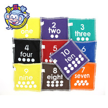 卡樂咪多色數字沙包彩色帆布可清洗安全耐用幼兒園兒童游戲玩具