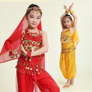 New Children's Indian Dance Costume Girls Xinjiang Dance Costume Belly Dance suit Children's June 1 Stage Costume