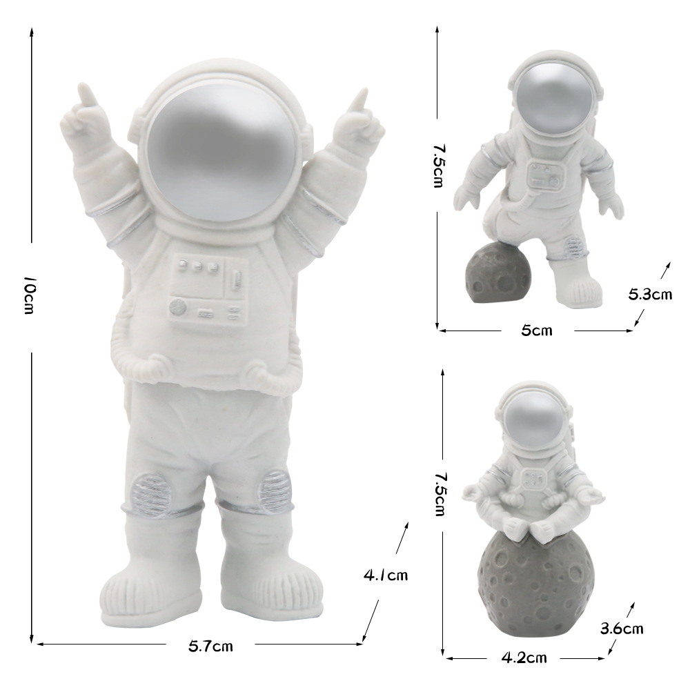 솔리드 우주 비행사 3피스 실버 세트