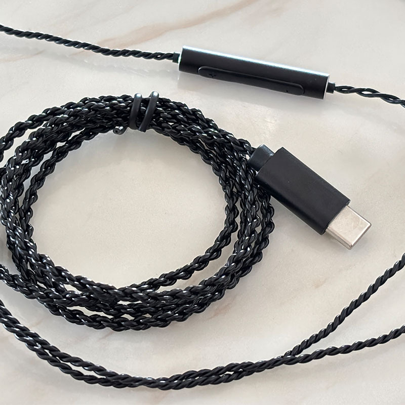 Type-c Digital Decoding USB with Mai DSP Black Twist Headphone Line Double-Needle QDC 0.78 Shuer mmcx