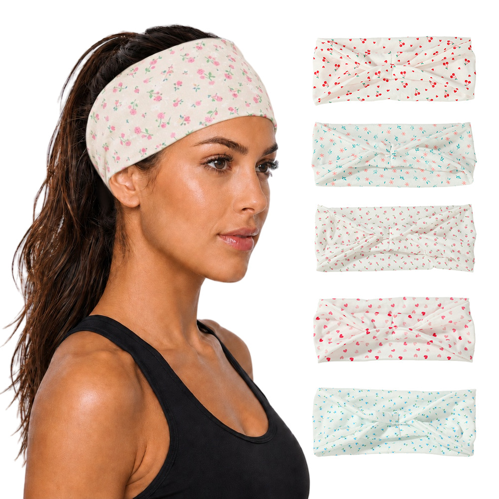 Korean-Style Plaid Twist Hairband with High Elasticity and Wide Band, Non-Tightening Hair Tie for Girls, Versatile Plaid Headband for Makeup and Face Washing