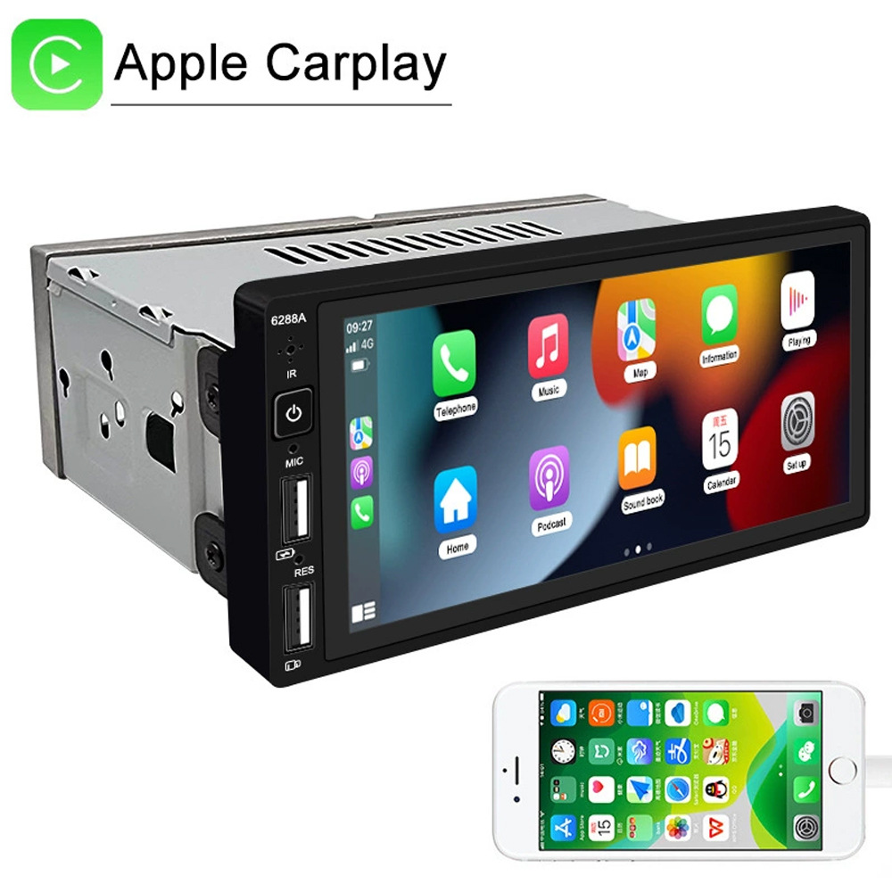6.86inch Car Single-Cylinder Mp5 All-In-One Bluetooth Reversing Rear-View Car Player Wired Carplay