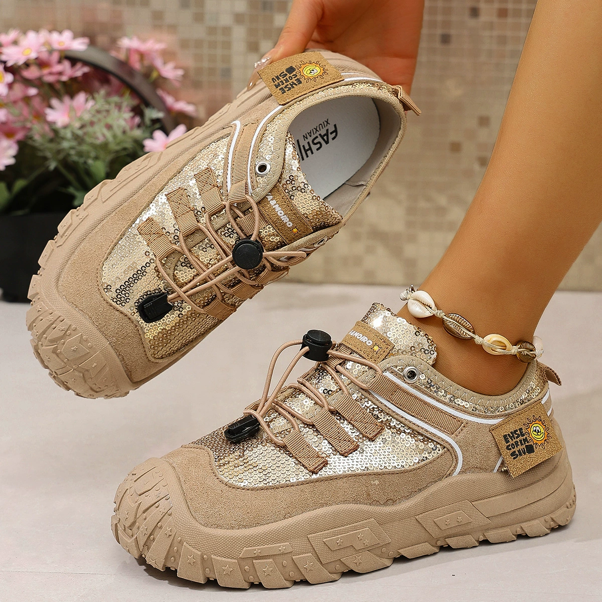 2025 новые женские туристические ботинки больших размеров для внешней торговли, женская обувь для активного отдыха, мультяшные ботинки Tide, нескользящие парные ботинки