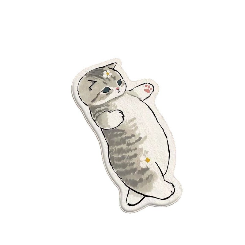 漫画の寝室のじゅうたんの猫はカシミヤの異形のベッドのへりのじゅうたんのかわいい少女のベッドの尾のじゅうたんの家庭用の窓のマットをまねます。|undefined