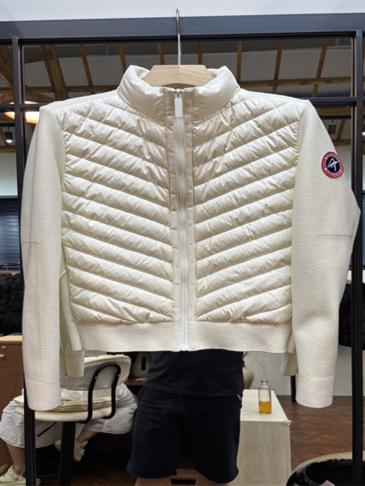 Winter woolen down jacket
