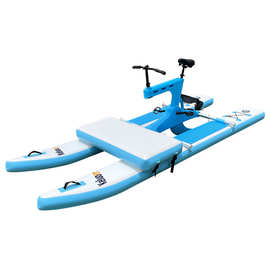 水上自行车单人脚踏充气式皮划艇游乐园便携式水上脚踏船