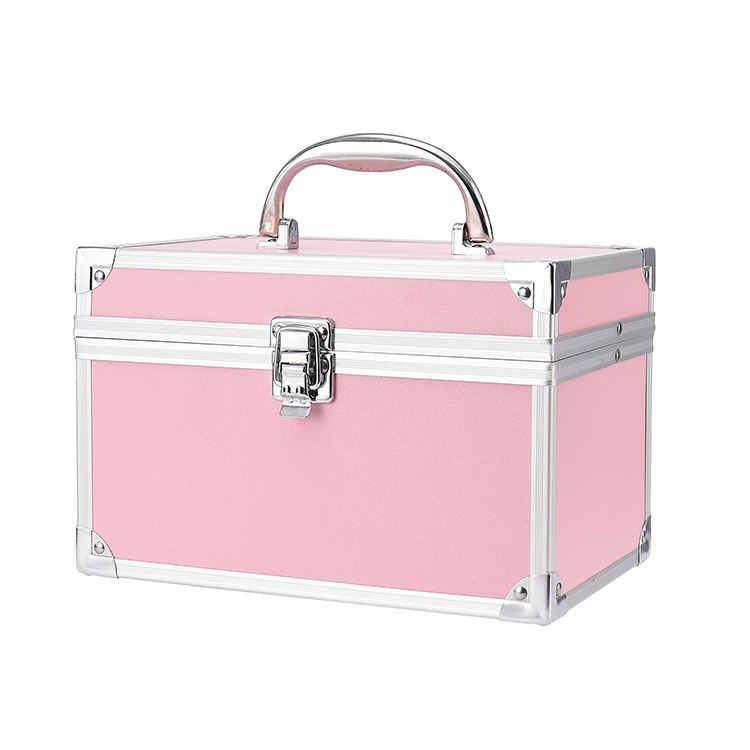 铝合金粉色手提工具箱美容美发便携式化妆箱家用储物收纳盒