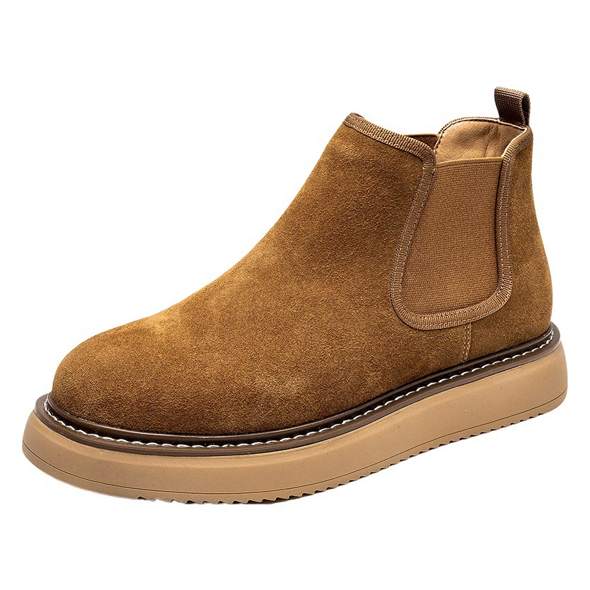 Осенне-зимние Ботинки Martin из натуральной кожи, замши, повседневные короткие ботинки, мужские высокие комбинезоны в стиле ретро, обувь на толстой подошве, средние кожаные ботинки, мужские