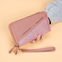 新款钱包女韩版百搭双层拉链手拿包大容量多用手机包零钱包小包包